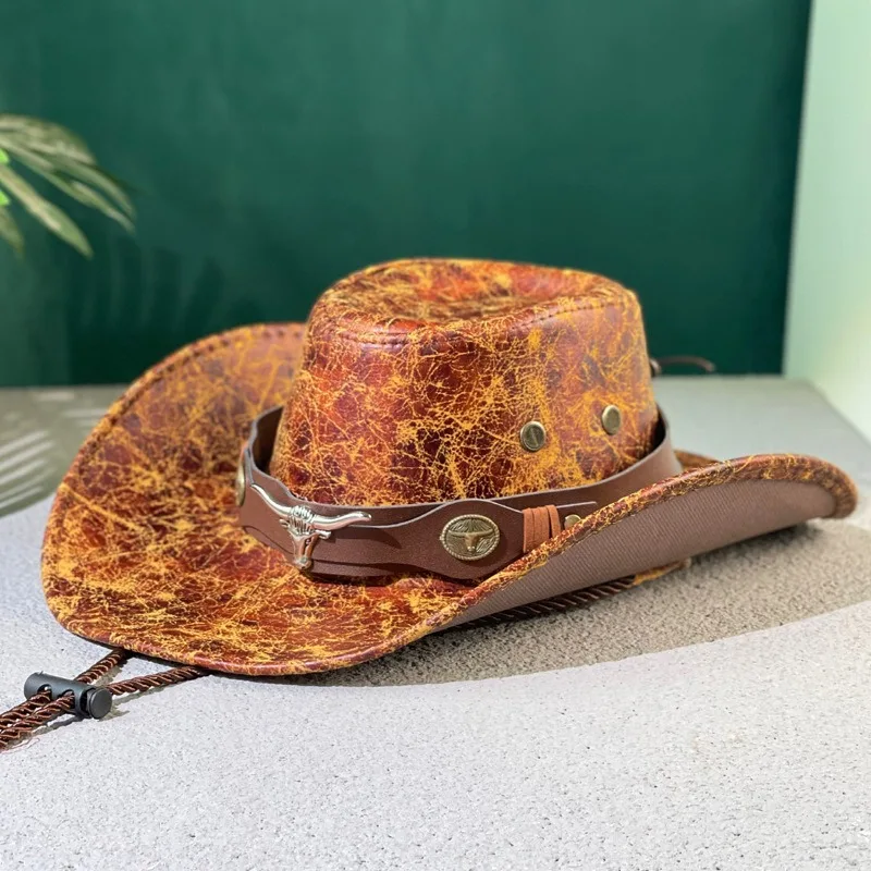 Faux Leather Western Cowboy Hats For Women Men Vintage Gentleman Dress Hats Pana Review 2026: 242 Verified Reviews