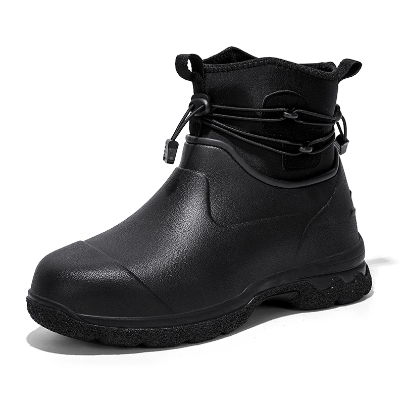 Men's Rain Shoes Leather Top Thick Sole High Top Anti Slip Water Shoes Outd Review 2026: 275 Verified Reviews