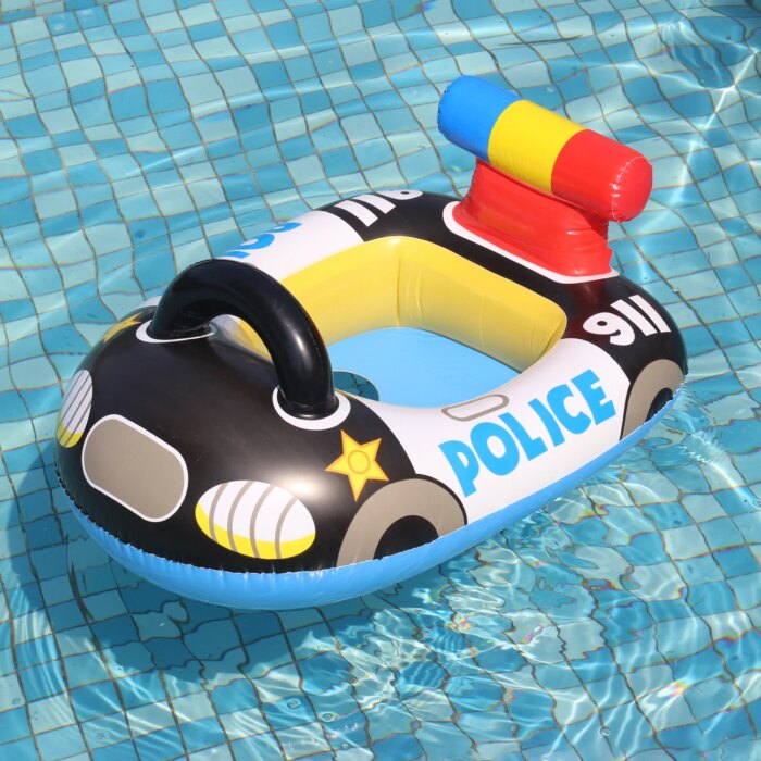 Swimming Pool Float Ring Seat, Police Car-shaped Boat Inflatable Summer Beach Po Review 2026: 223 Verified Reviews